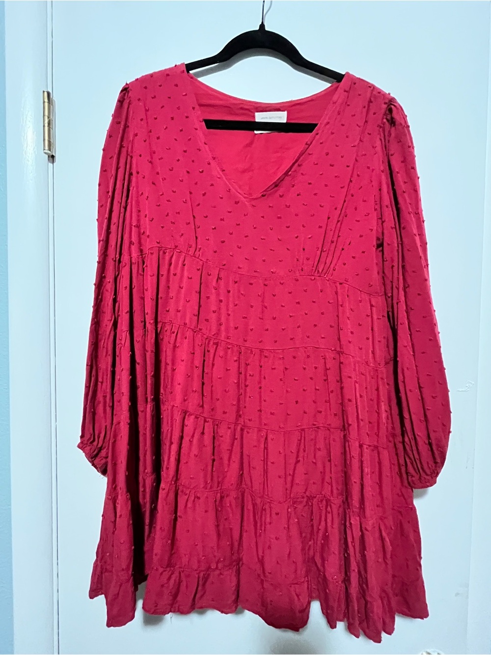 Urban Outfitters Bohemian Feminine Magenta Layered Dress Size Large